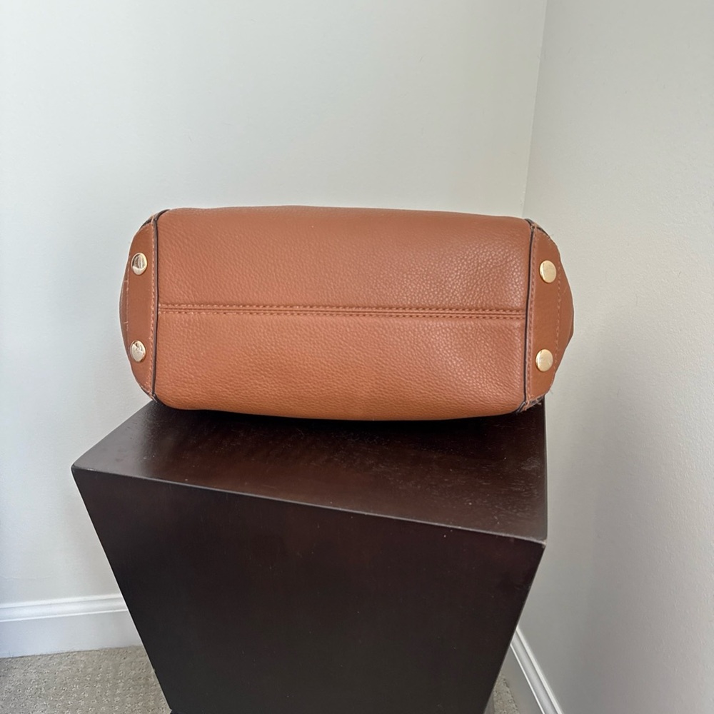 Vintage Michael Kors Delancey Tote Crossbody Shoulder Bag Tan Brown leather - Picture 5 of 11